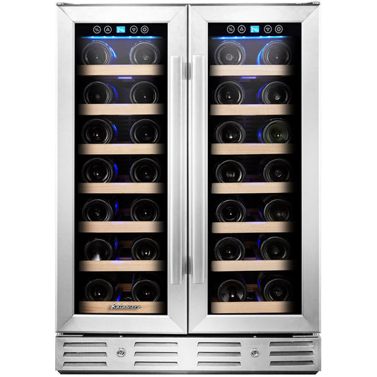 Kalamera 40 Bottle Dual Zone Built-In Wine Refrigerator