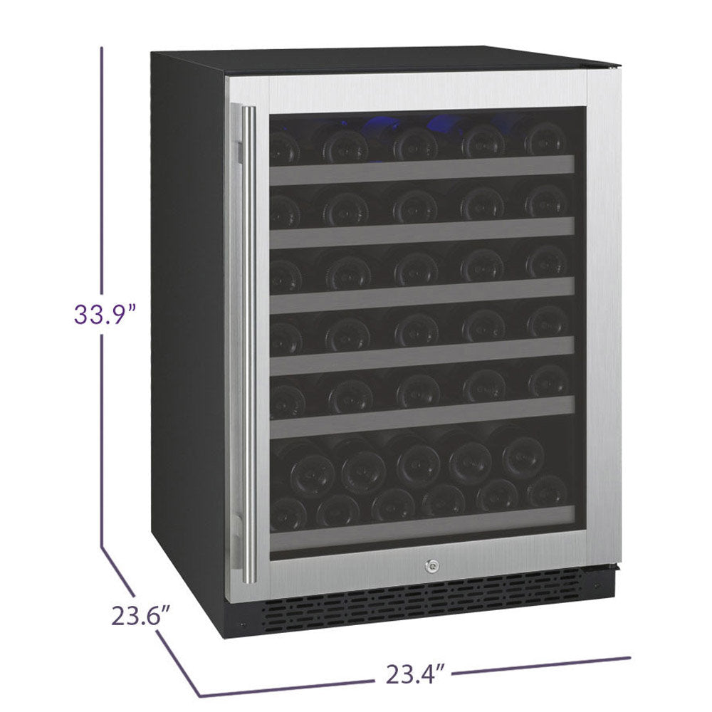 Allavino 56 Bottle Single Zone Freestanding/Built-In Wine Refrigerator