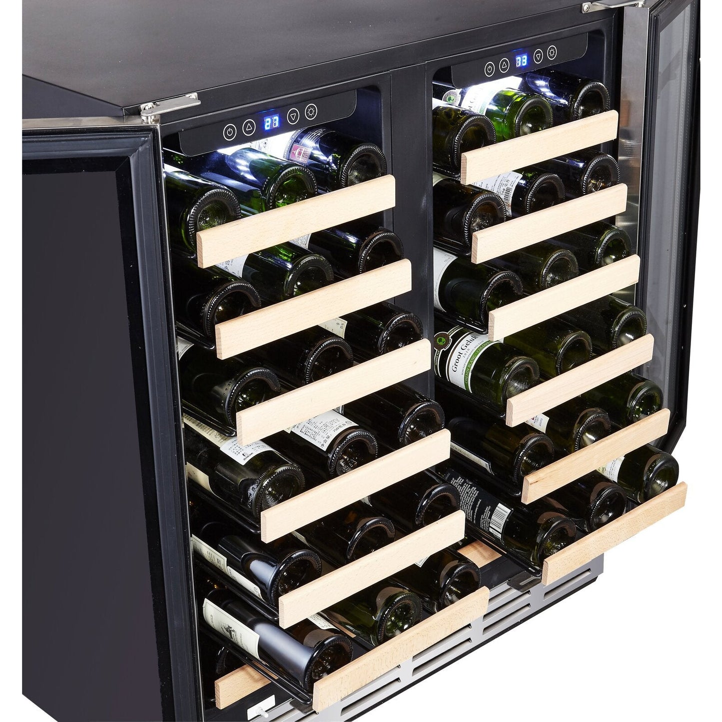 Kalamera Built-In Refrigeration 66 Bottle Dual Zone Built-In Wine Refrigerator