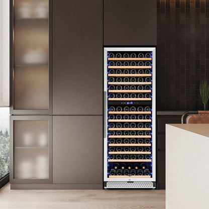 Tylza Wine Lovers Collection 154 Bottle Dual Zone Freestanding/Built-In Wine Refrigerator