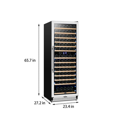 Tylza Wine Lovers Collection 154 Bottle Dual Zone Freestanding/Built-In Wine Refrigerator