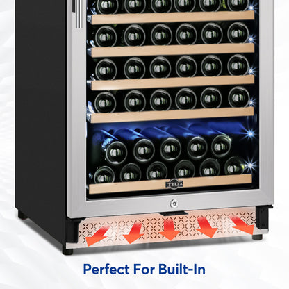 Tylza Wine Lovers Collection 154 Bottle Dual Zone Freestanding/Built-In Wine Refrigerator