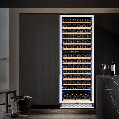 Tylza Wine Lovers Collection 154 Bottle Dual Zone Freestanding/Built-In Wine Refrigerator