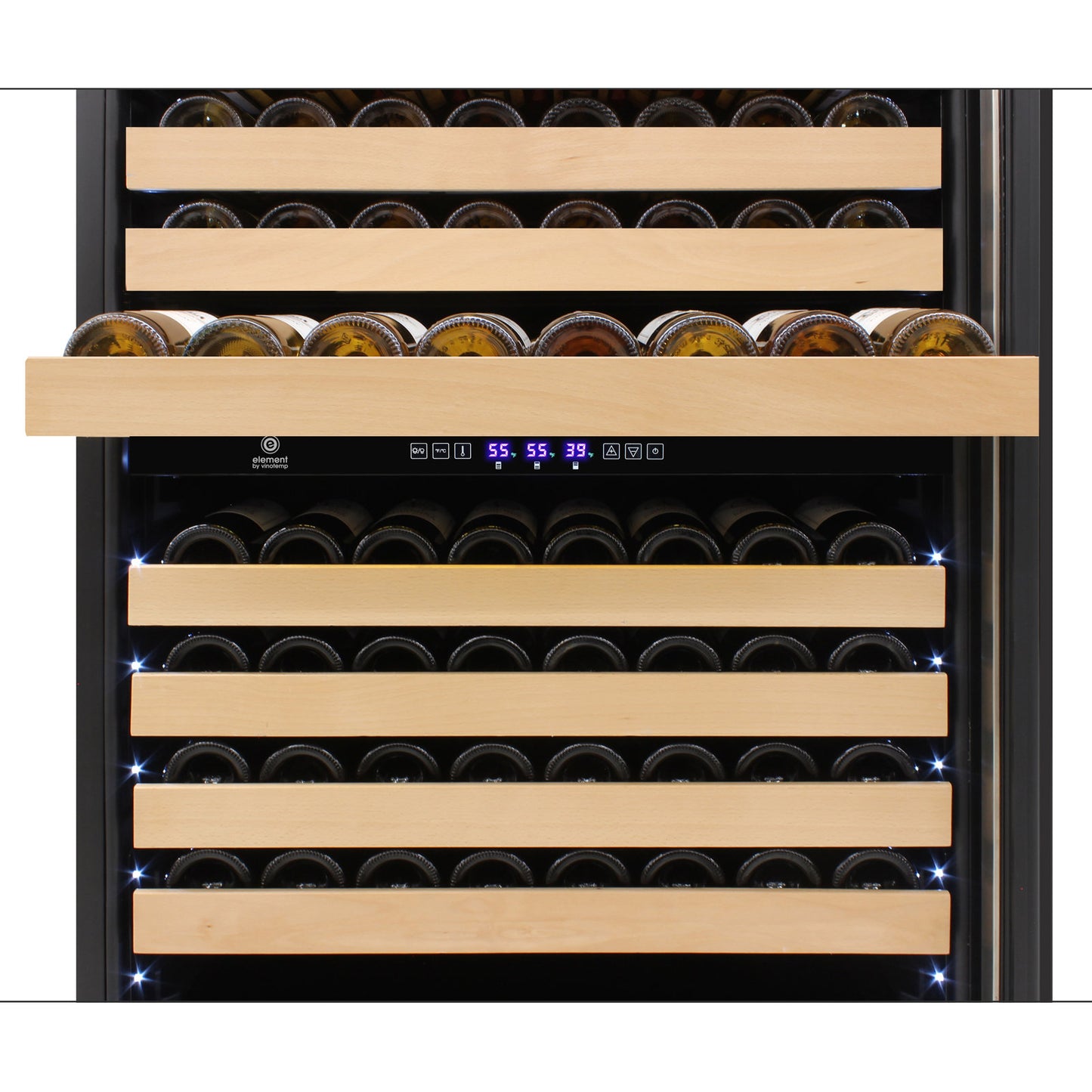 Vinotemp 135 Bottle and Can Triple Zone Freestanding/Built-In Wine & Beverage Refrigerator