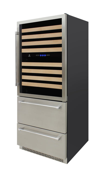 Vinotemp 135 Bottle and Can Triple Zone Freestanding/Built-In Wine & Beverage Refrigerator