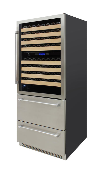 Vinotemp 135 Bottle and Can Triple Zone Freestanding/Built-In Wine & Beverage Refrigerator